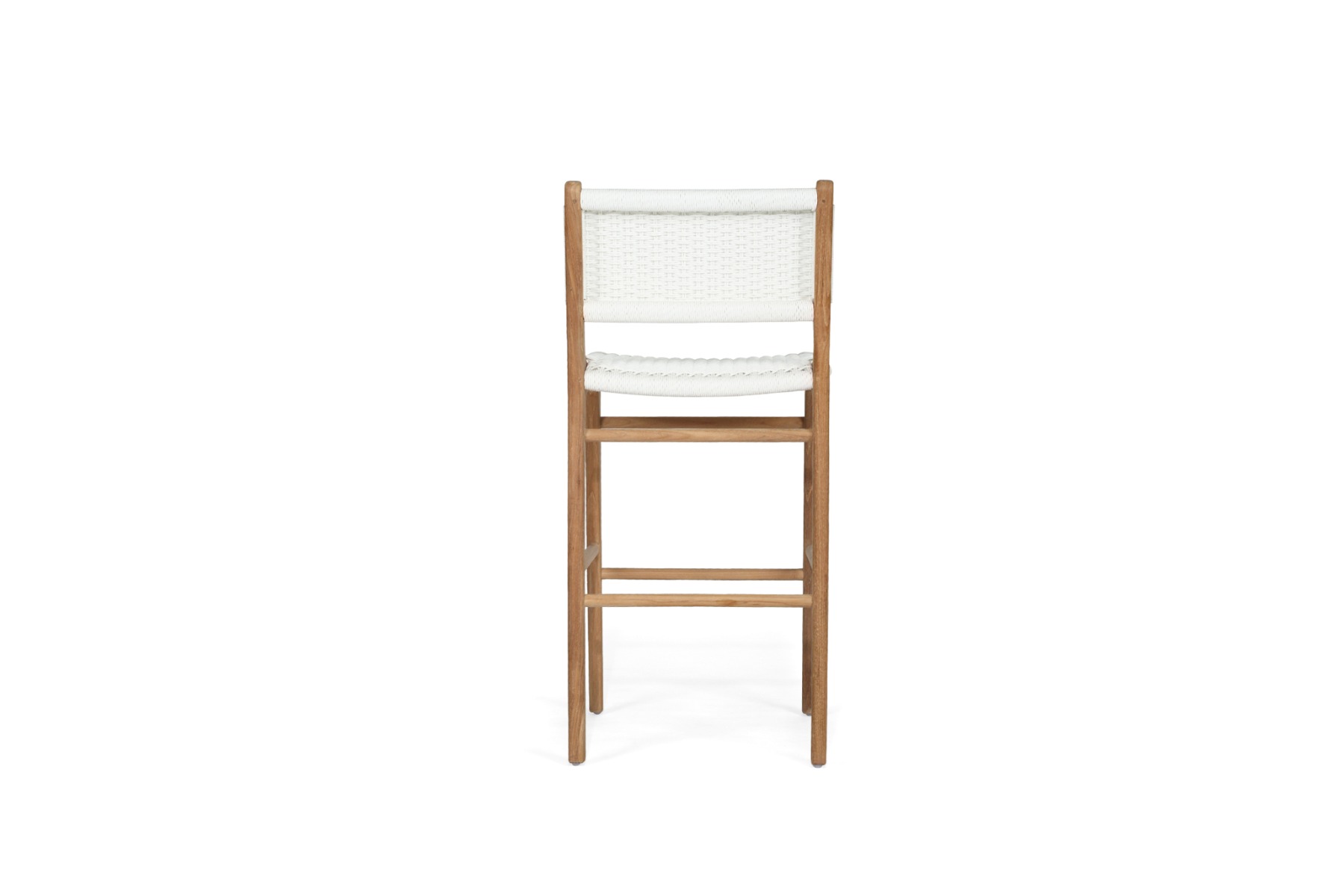 Zen Bar Stool White (Close Weave), W 45cm x D 40cm x H 110cm - Image 6