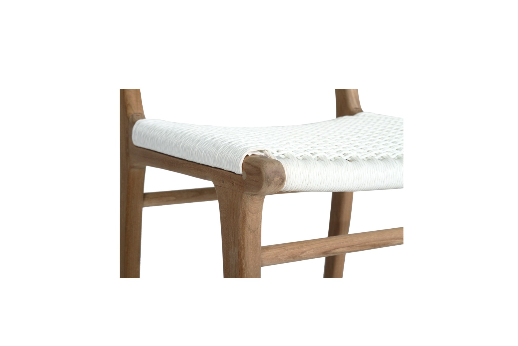 Zen Bar Stool White (Close Weave), W 45cm x D 40cm x H 110cm - Image 8