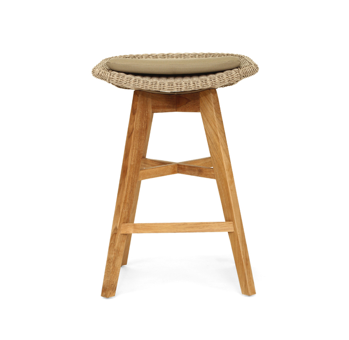 Oceanic Outdoor Backless Counter Stool Mushroom, Width 56cm x Depth 46cm x Height 81cm