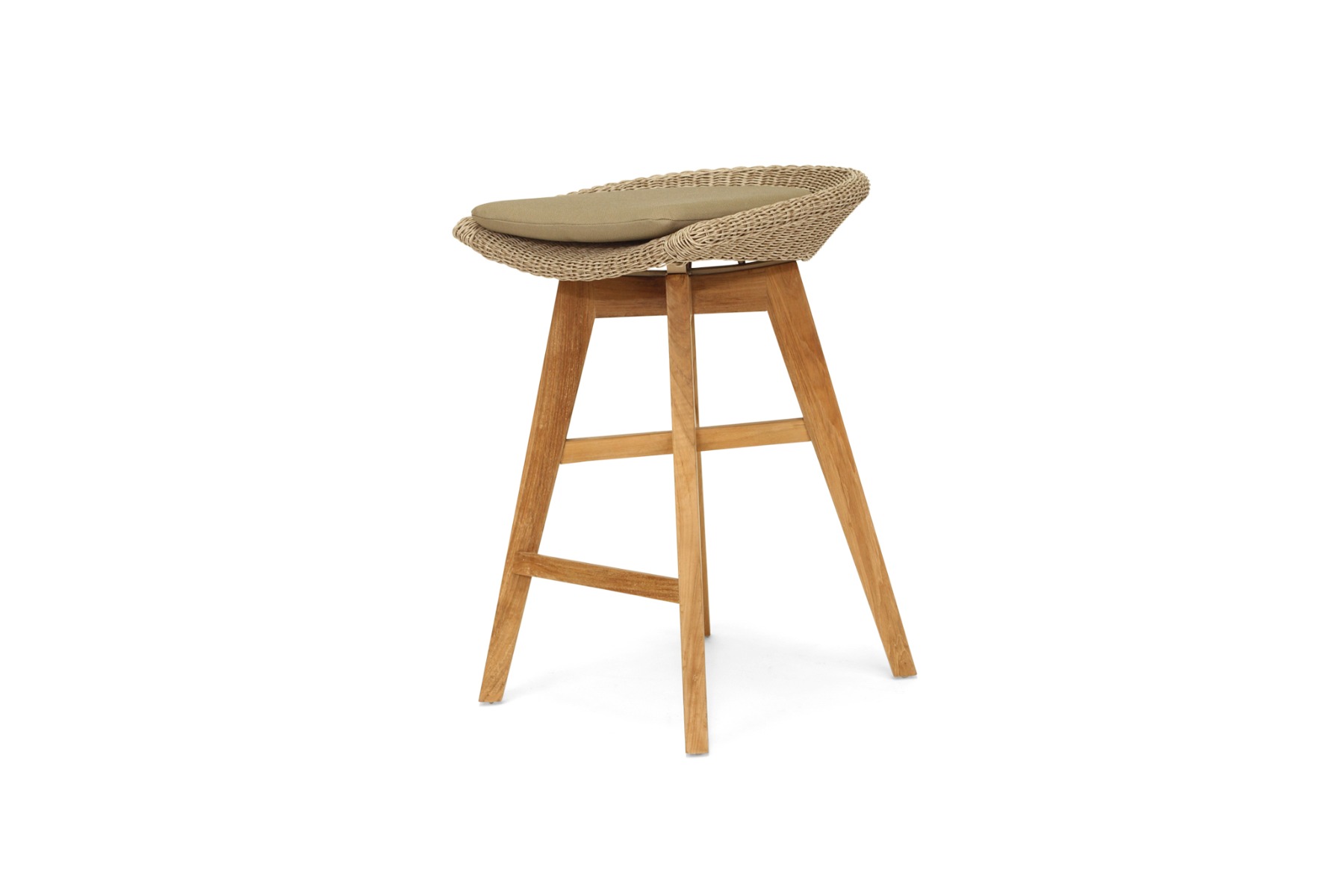 Oceanic Outdoor Backless Counter Stool Mushroom, Width 56cm x Depth 46cm x Height 81cm - Image 3