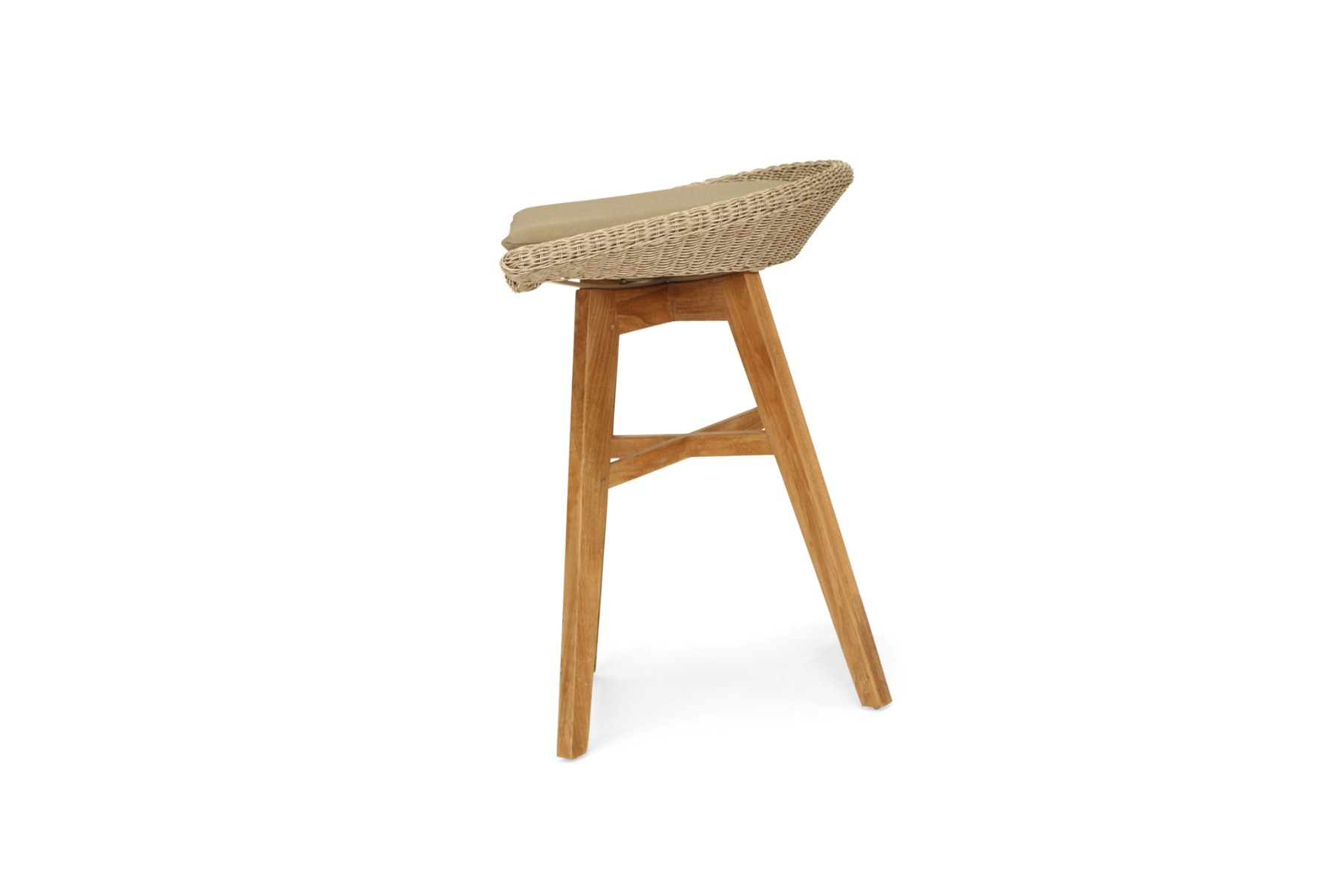 Oceanic Outdoor Backless Counter Stool Mushroom, Width 56cm x Depth 46cm x Height 81cm - Image 4