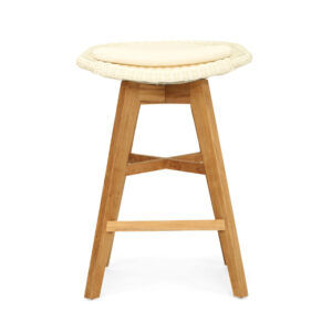 Oceanic Outdoor Backless Counter Stool White, Width 56cm x Depth 46cm x Height 71cm