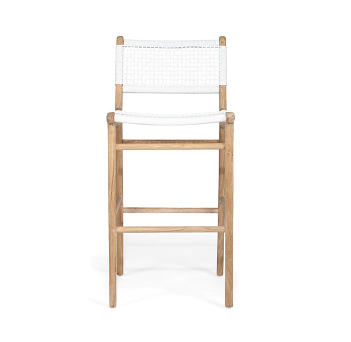 Zen Bar Stool White, W 45cm x D 40cm x H 110cm