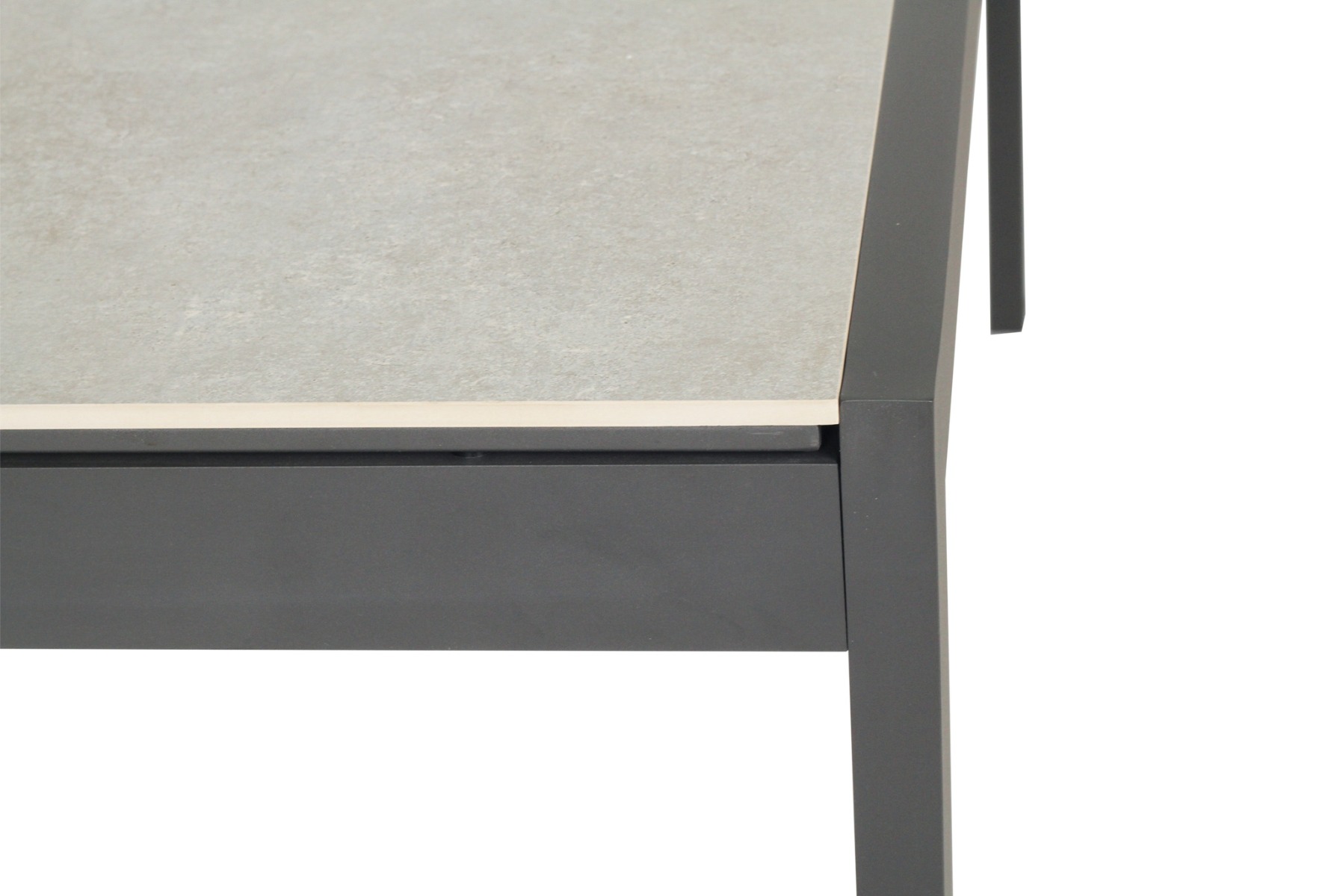 Roberto Outdoor Dining Table Asteroid Black (Charcoal), L 160cm x W 86cm x H 76cm - Image 8