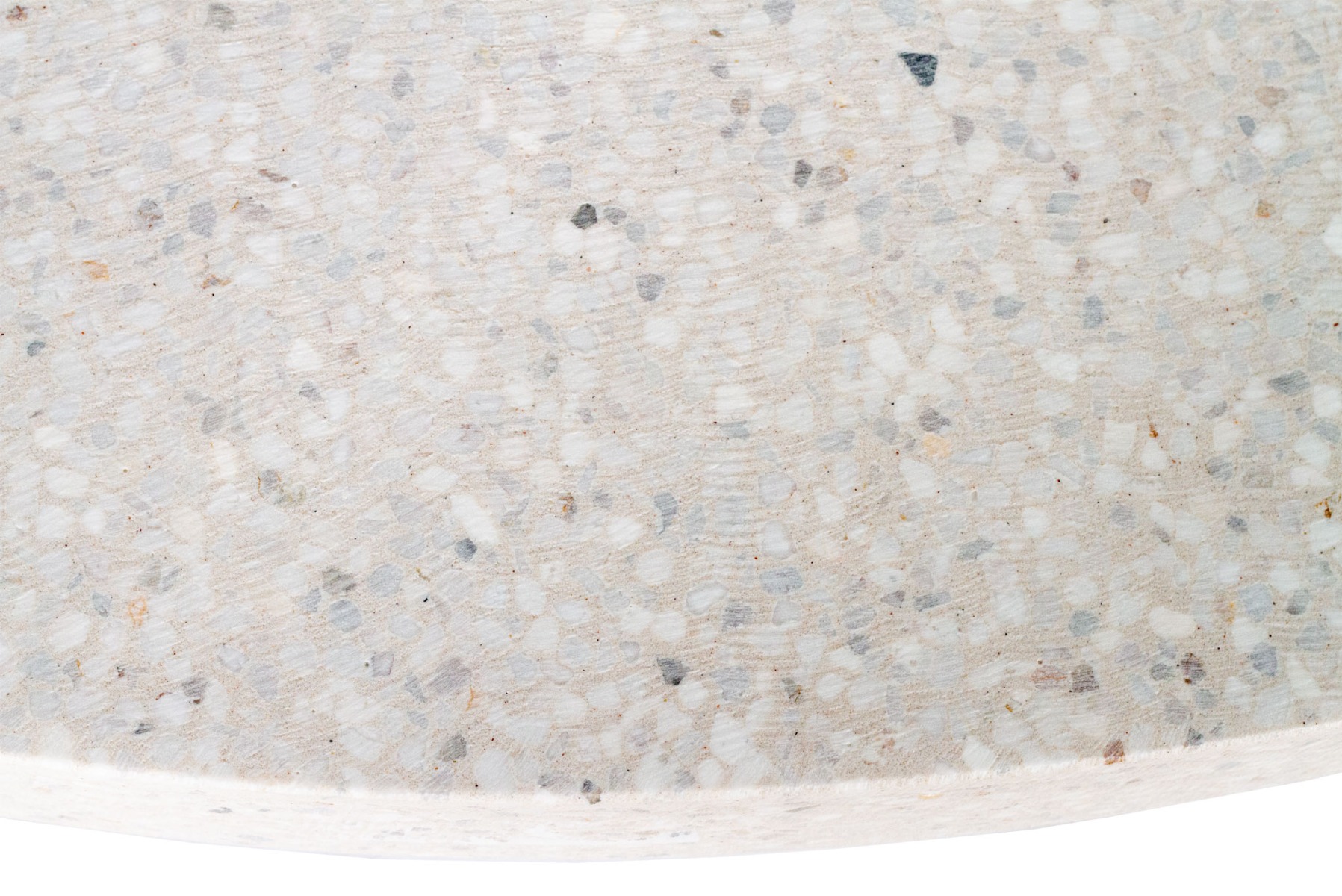 1.6m eTerrazzo Elkstone Round Dining Table – Ivory Coast with Ivory Washed Legs - Image 5