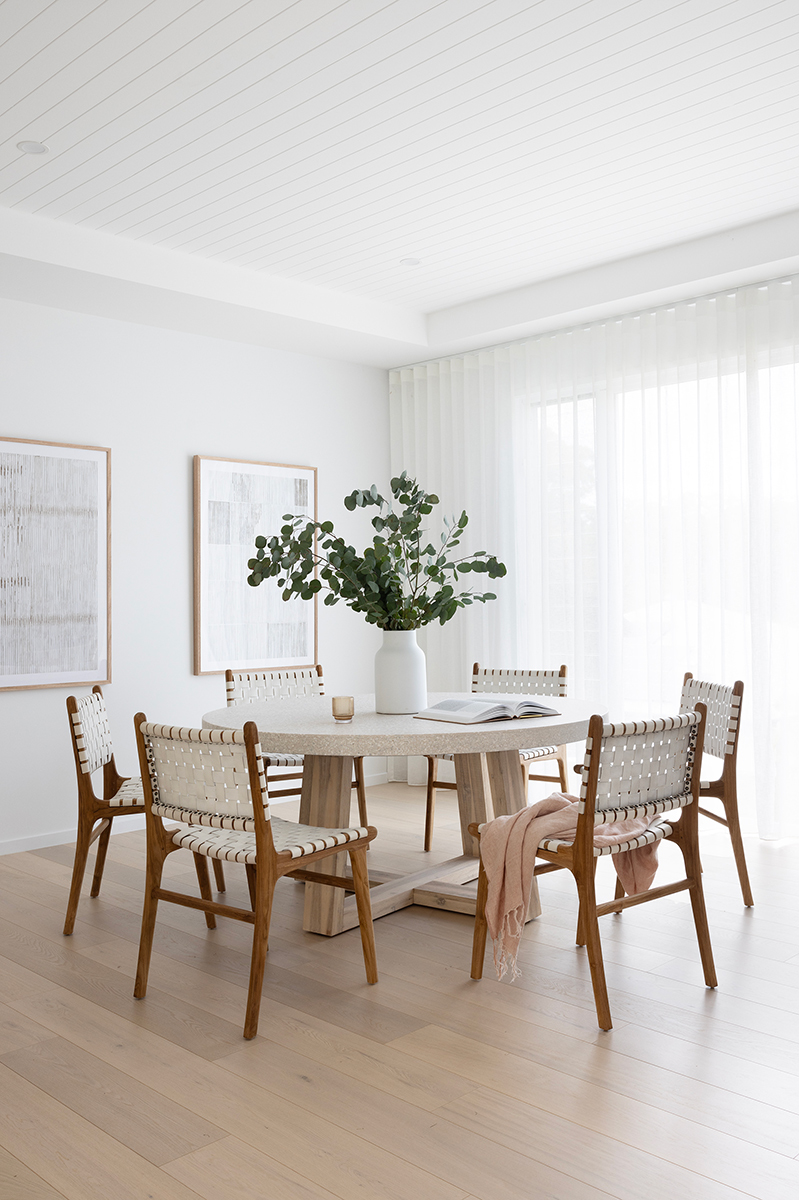 1.6m eTerrazzo Elkstone Round Dining Table – Ivory Coast with Ivory Washed Legs - Image 6