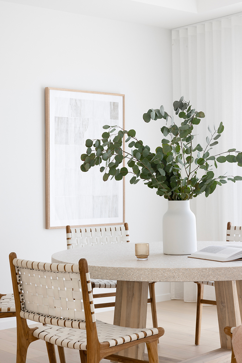 1.6m eTerrazzo Elkstone Round Dining Table – Ivory Coast with Ivory Washed Legs - Image 7
