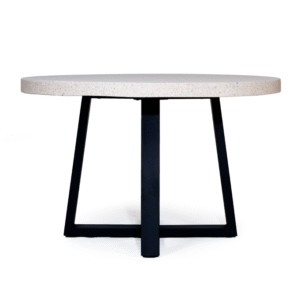 wp-image-tigress-61788.png 1.2m eTerrazzo Elkstone Round Dining Table – Ivory Coast with Black Powder Coated Legs