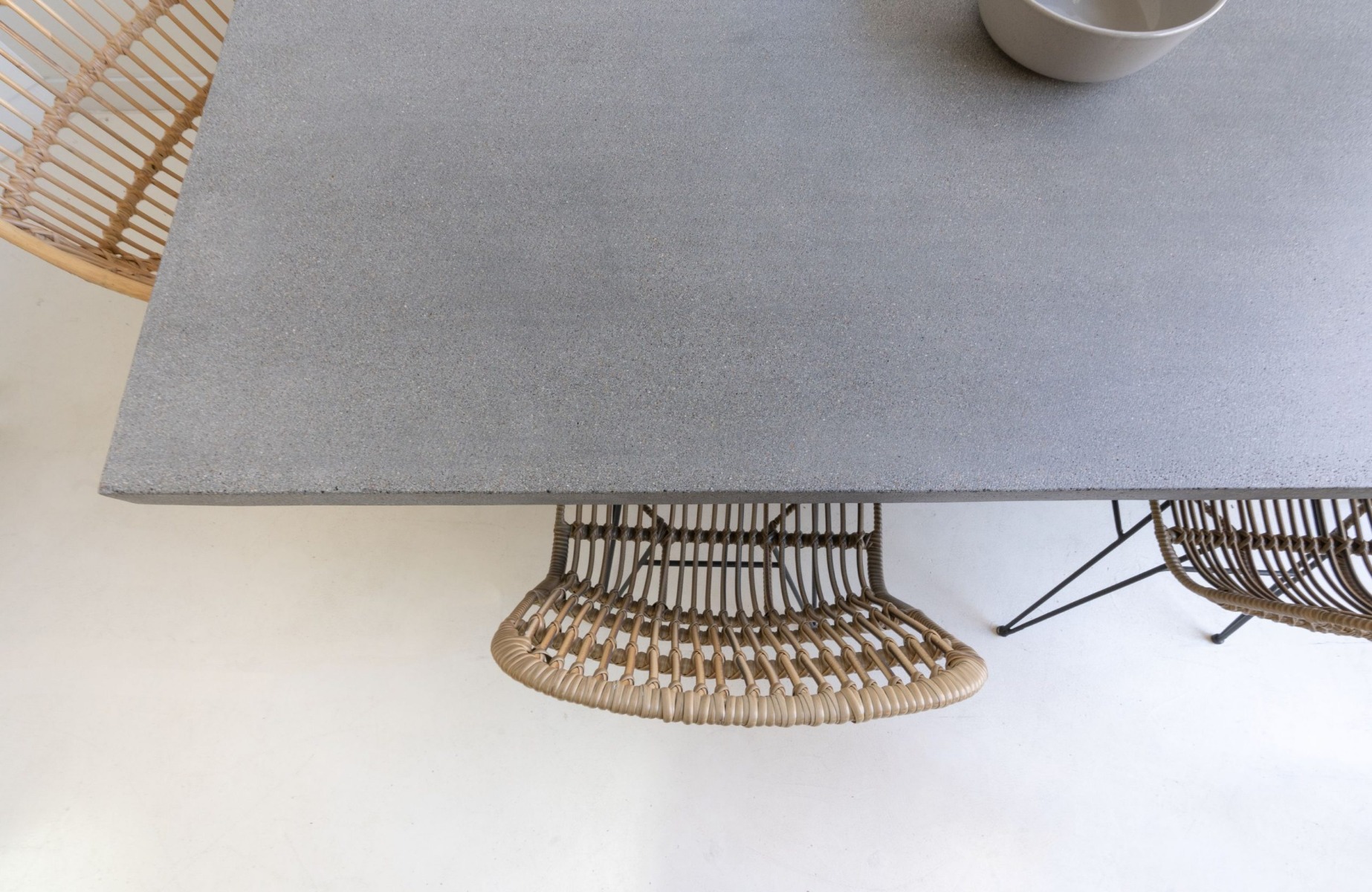 2.4m Sierra Elkstone Rectangular Dining Table – Speckled Grey with Black Powder Coated Legs - Image 13