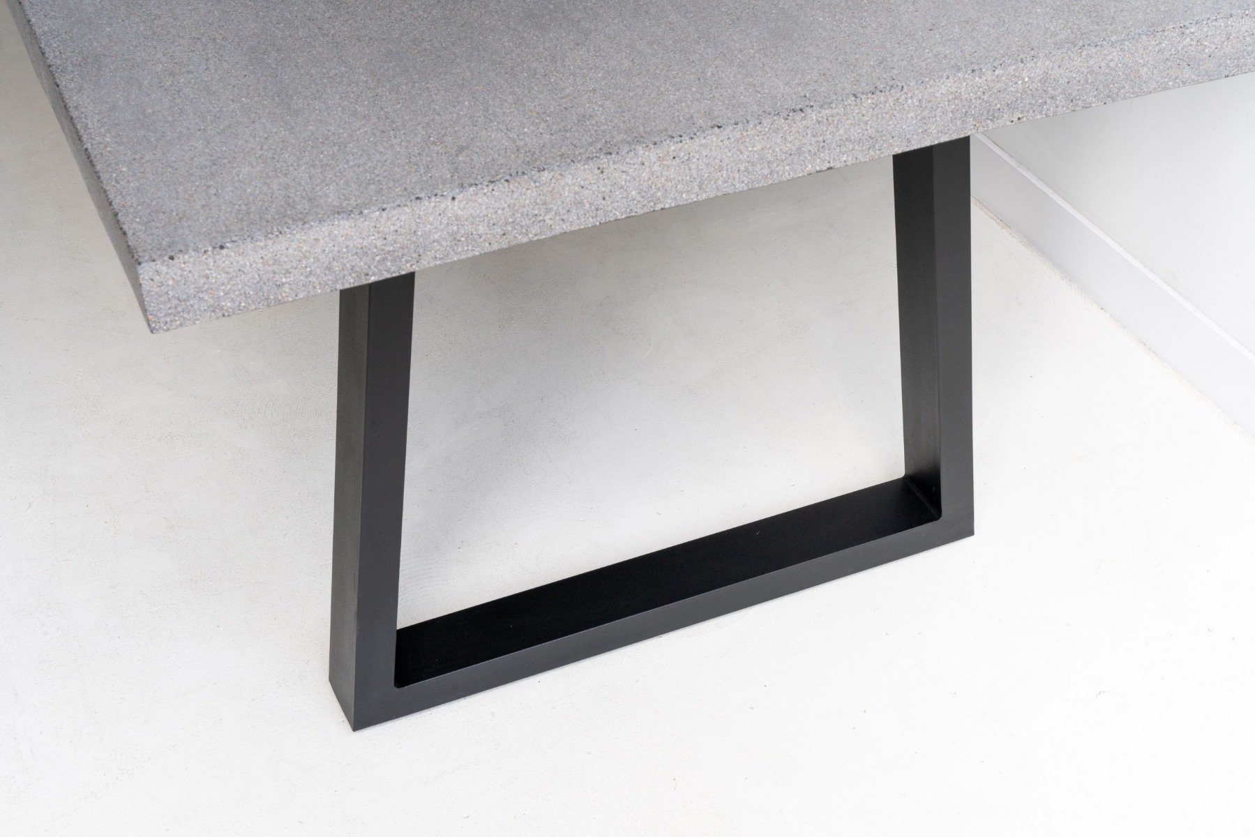 2.4m Sierra Elkstone Rectangular Dining Table – Speckled Grey with Black Powder Coated Legs - Image 15