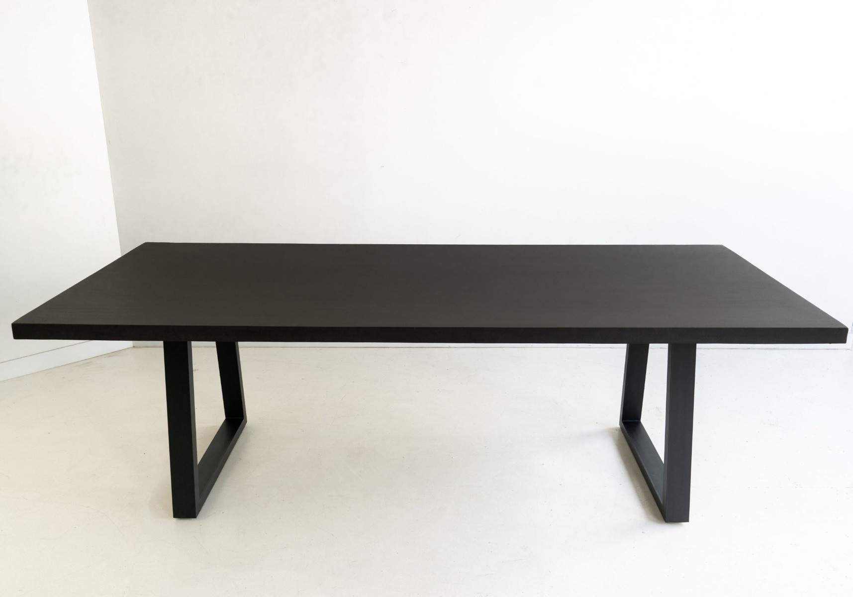 2.0m Sierra Elkstone Rectangular Dining Table – Ebony Black with Black Powder Coated Legs - Image 2