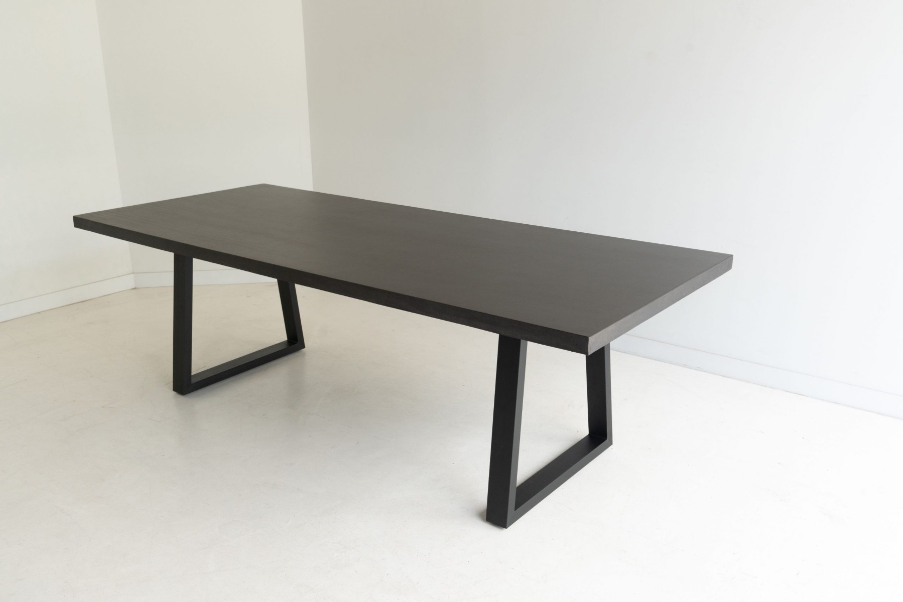 2.0m Sierra Elkstone Rectangular Dining Table – Ebony Black with Black Powder Coated Legs - Image 3