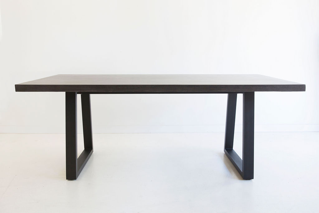 2.0m Sierra Elkstone Rectangular Dining Table – Ebony Black with Black Powder Coated Legs - Image 6