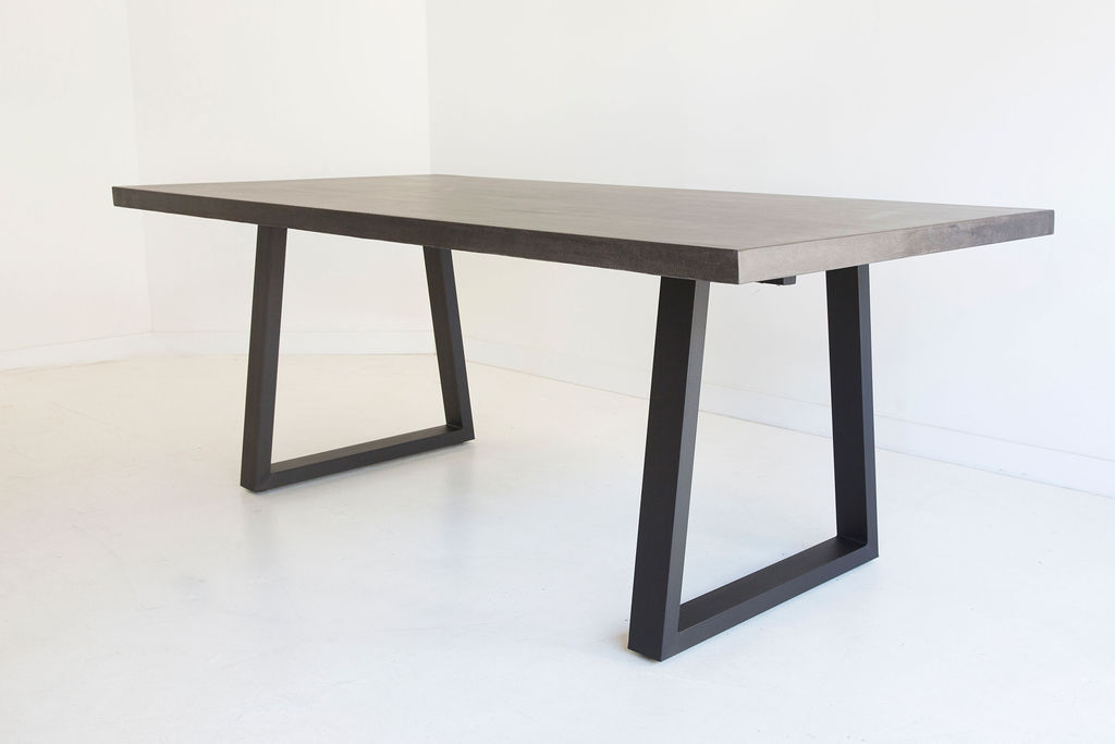 2.0m Sierra Elkstone Rectangular Dining Table – Ebony Black with Black Powder Coated Legs - Image 7
