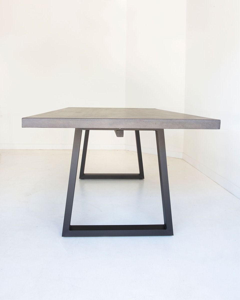 2.0m Sierra Elkstone Rectangular Dining Table – Ebony Black with Black Powder Coated Legs - Image 8