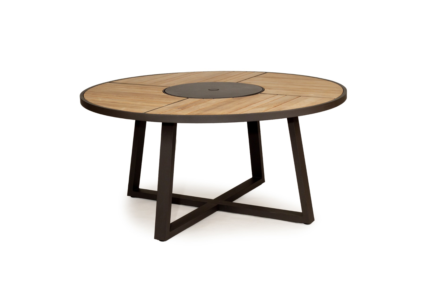 Watego Outdoor Round Dining Table – 1.9m – Asteroid Black (Charcoal) Powder Coated Legs - Image 2