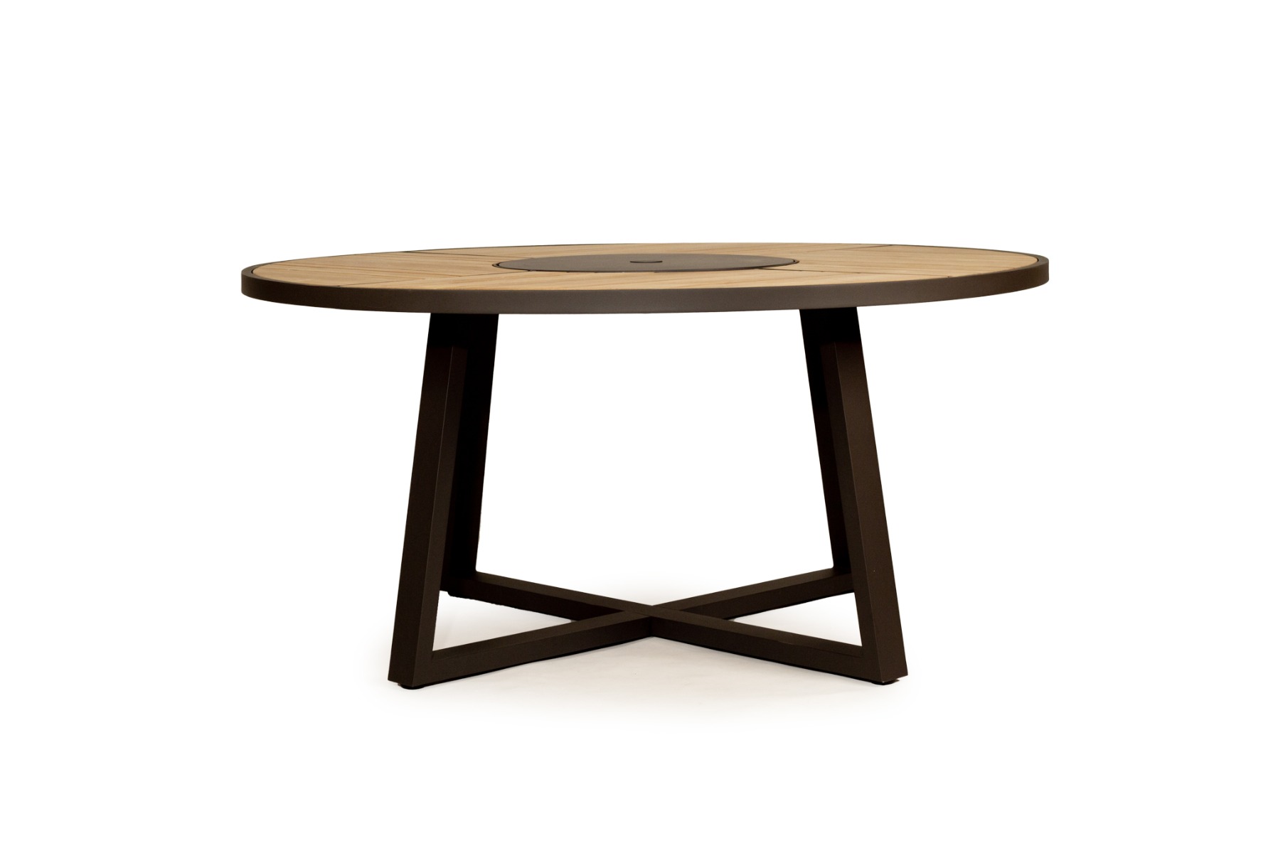 Watego Outdoor Round Dining Table – 1.9m – Asteroid Black (Charcoal) Powder Coated Legs - Image 3