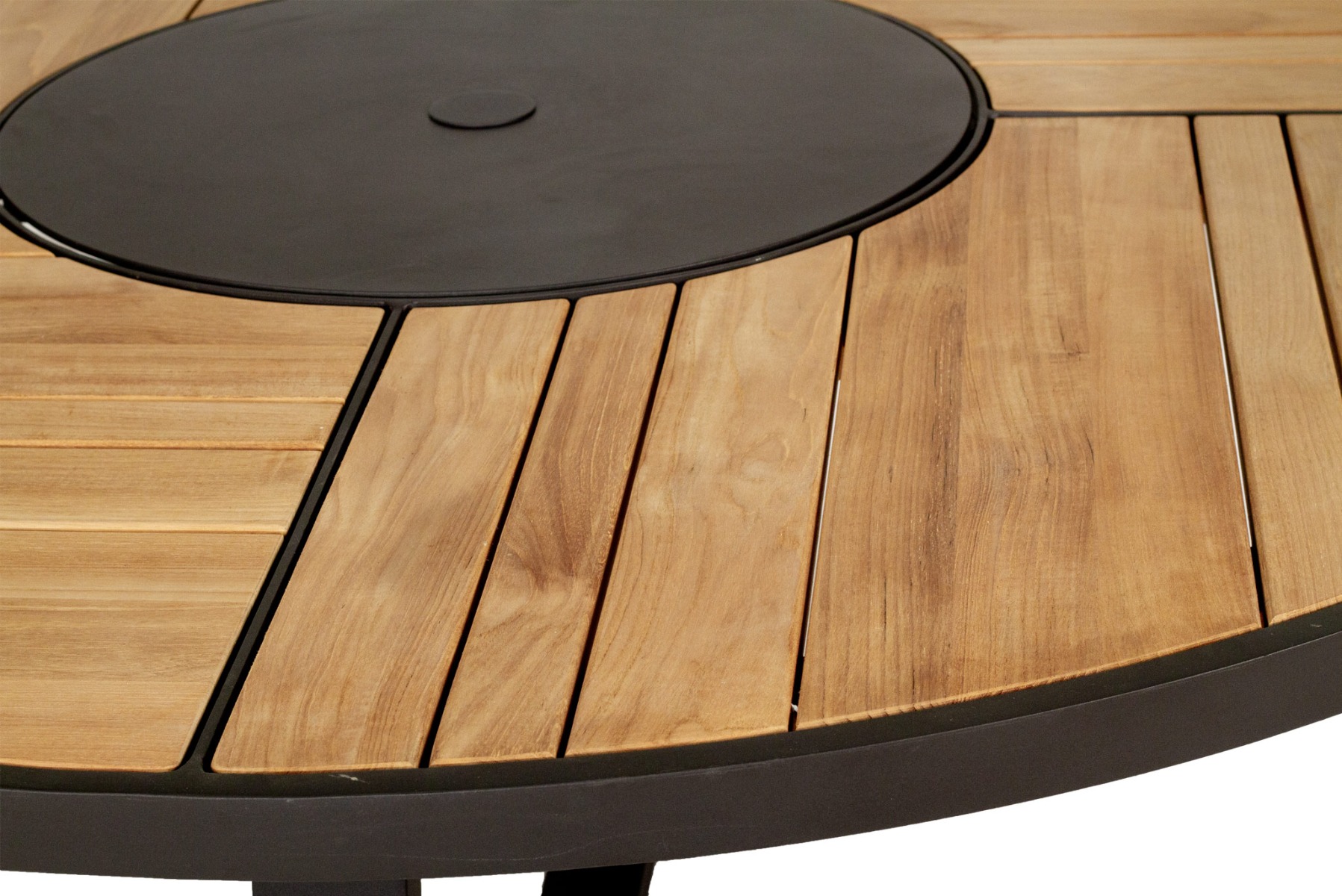 Watego Outdoor Round Dining Table – 1.9m – Asteroid Black (Charcoal) Powder Coated Legs - Image 4