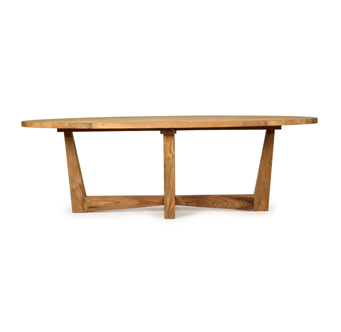 Carties Oval Dining Table, L 240cm x W 110cm x H 76cm