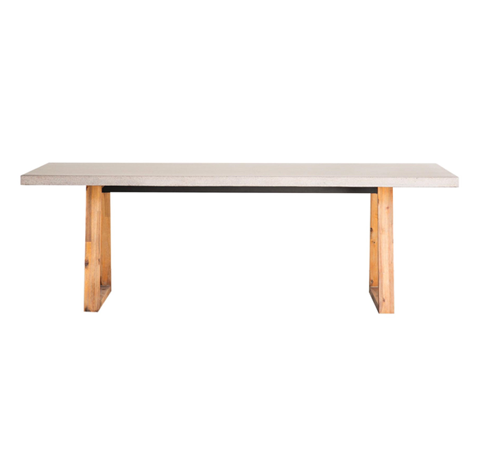 2.4m Sierra Elkstone Rectangular Dining Table – Speckled Grey with Light Honey Legs