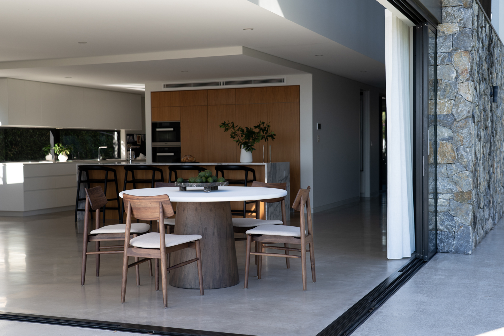 Harlow Dining Table Walnut Base, Width 140cm x Depth 140cm x Height 76cm - Image 3