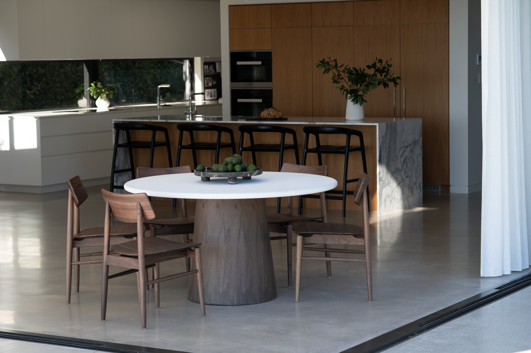 Harlow Dining Table Walnut Base, Width 140cm x Depth 140cm x Height 76cm - Image 7