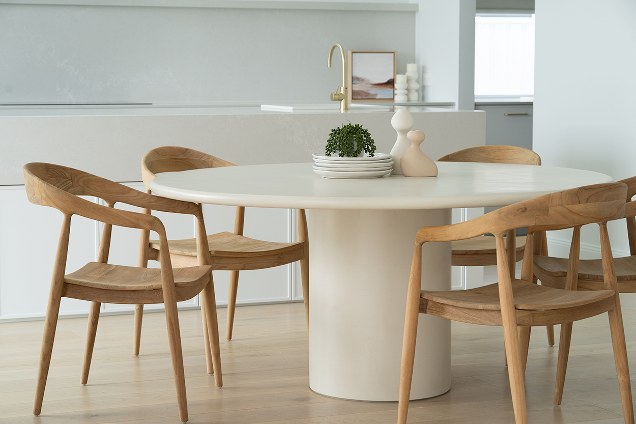Lorenzo Round Dining Table Latte, DIA 140cm x H 75cm - Image 13