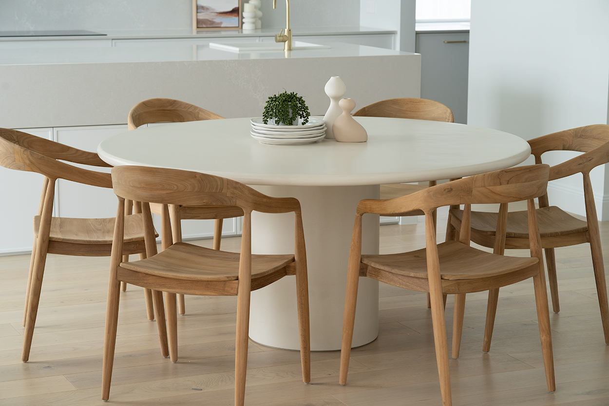 Lorenzo Round Dining Table Latte, DIA 140cm x H 75cm - Image 14