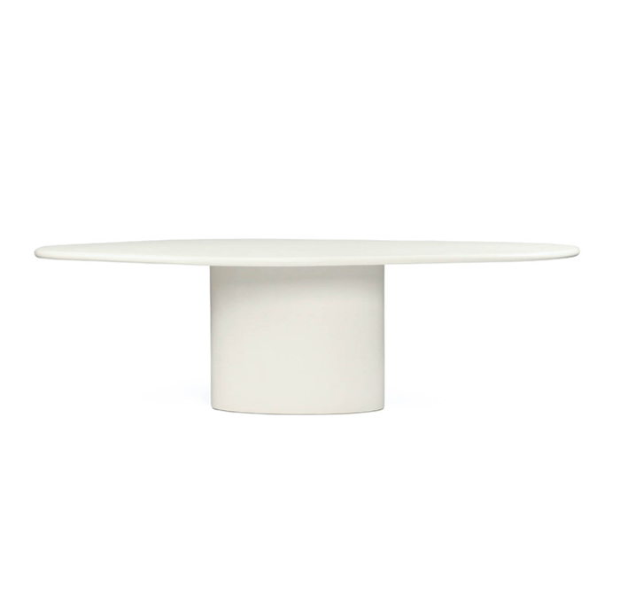 Lorenzo Organic Dining Table Ivory, W 250cm x D 120cm x H 75cm