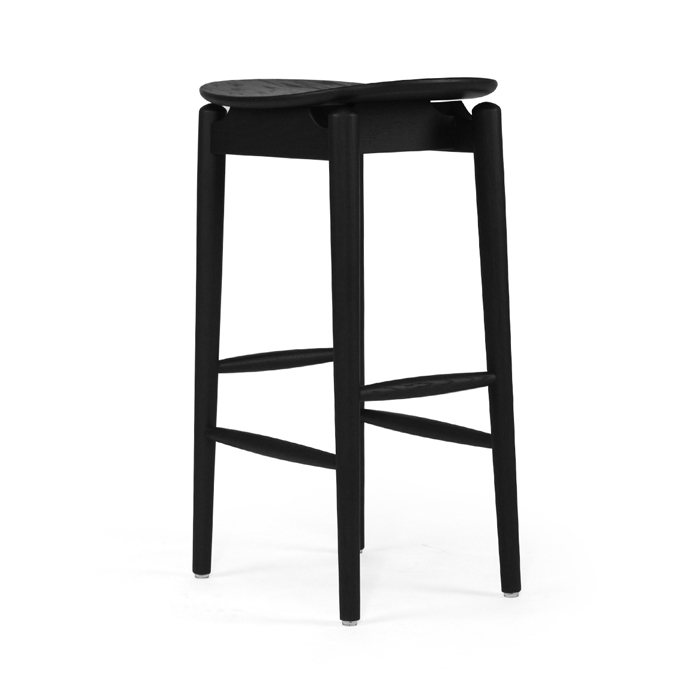 Harlow Counter Stool Black, W 39cm x D 31cm x H 66cm