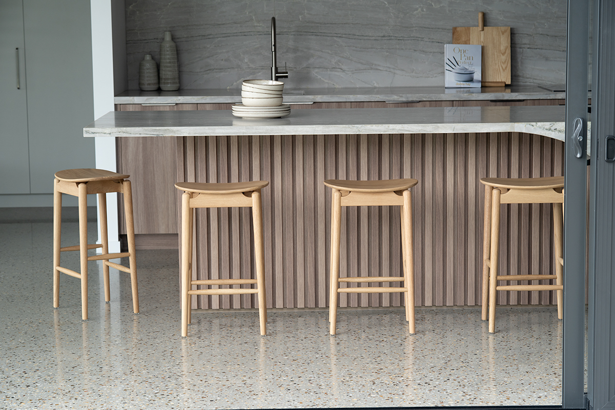 Harlow Counter Stool Natural, W 39cm × D 31cm × H 66cm - Image 3