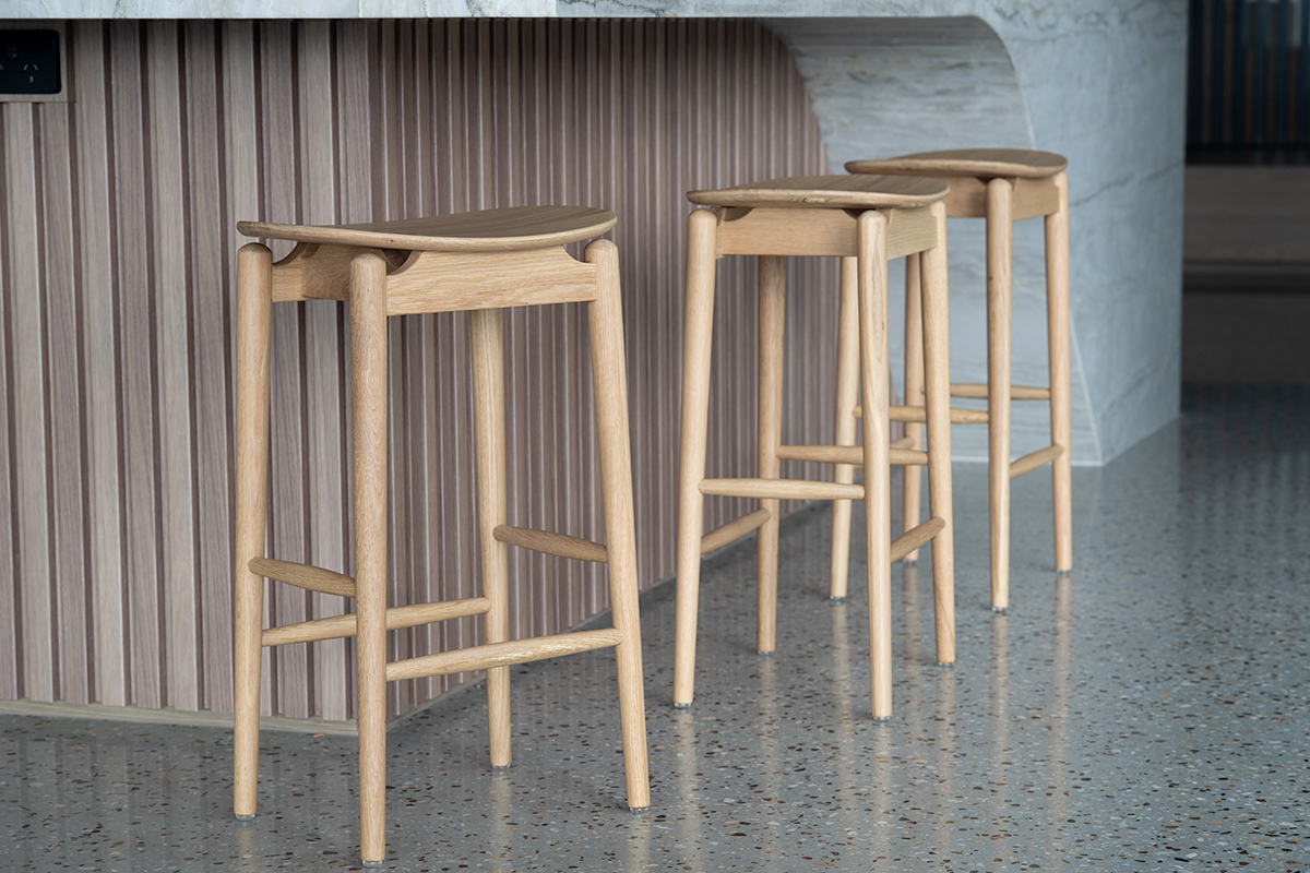 Harlow Counter Stool Natural, W 39cm × D 31cm × H 66cm - Image 4