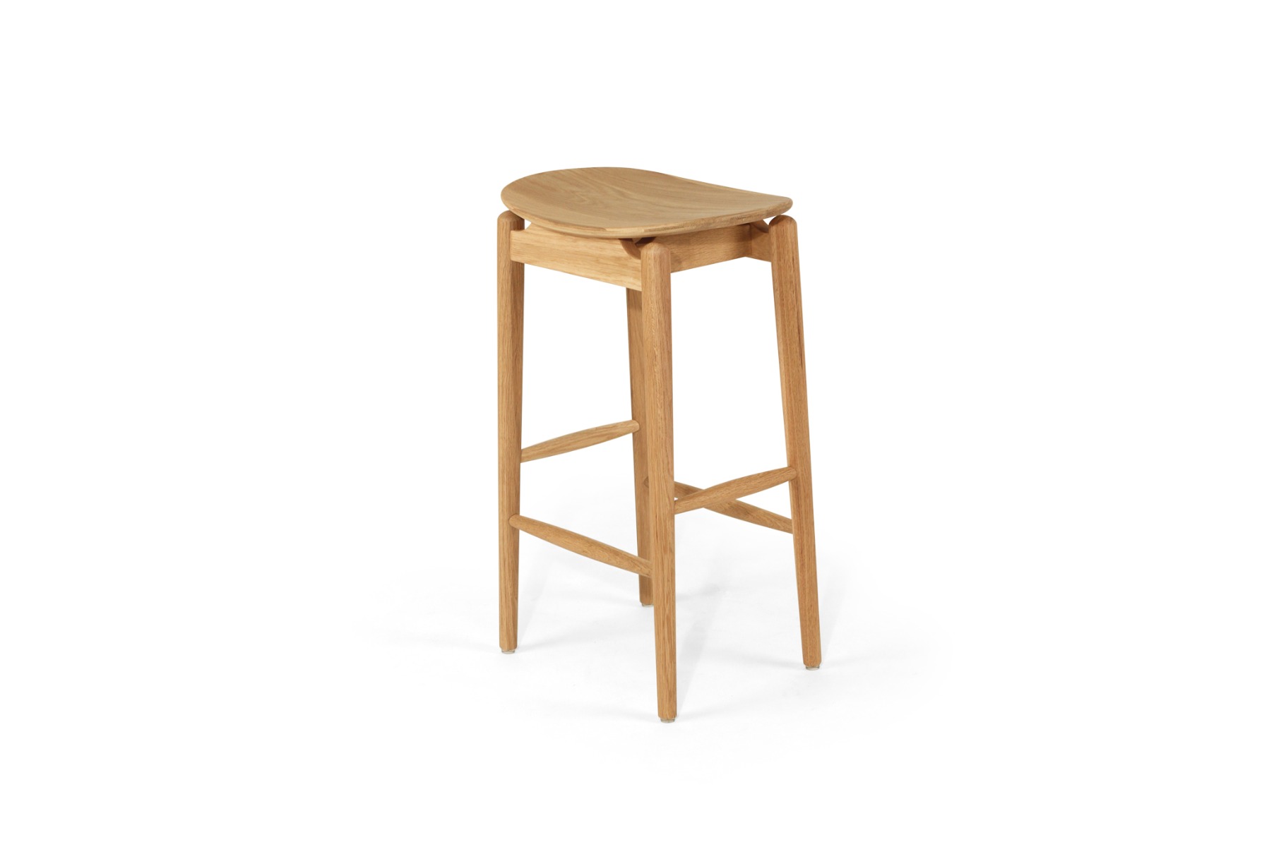 Harlow Counter Stool Natural, W 39cm × D 31cm × H 66cm - Image 9