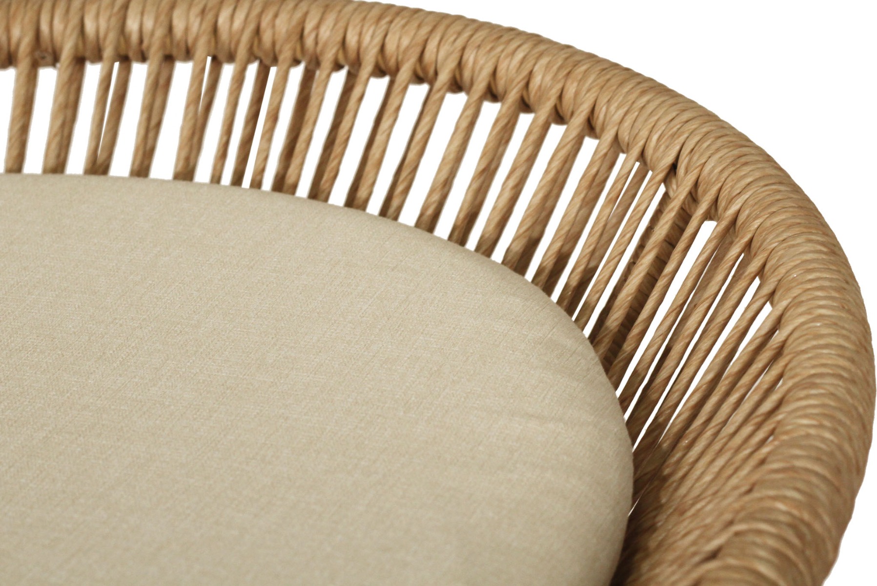 Taylor Backless Counter Stool Indoor/Outdoor Natural, Width 51cm x Depth 52cm x Height 76cm - Image 2