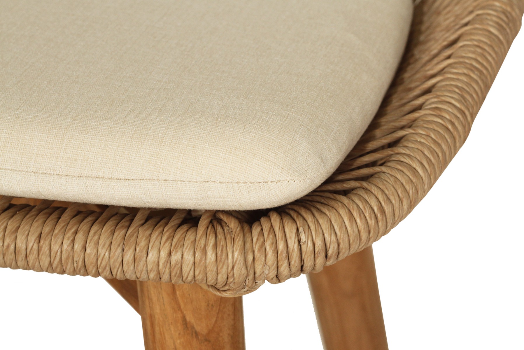 Taylor Backless Counter Stool Indoor/Outdoor Natural, Width 51cm x Depth 52cm x Height 76cm - Image 3