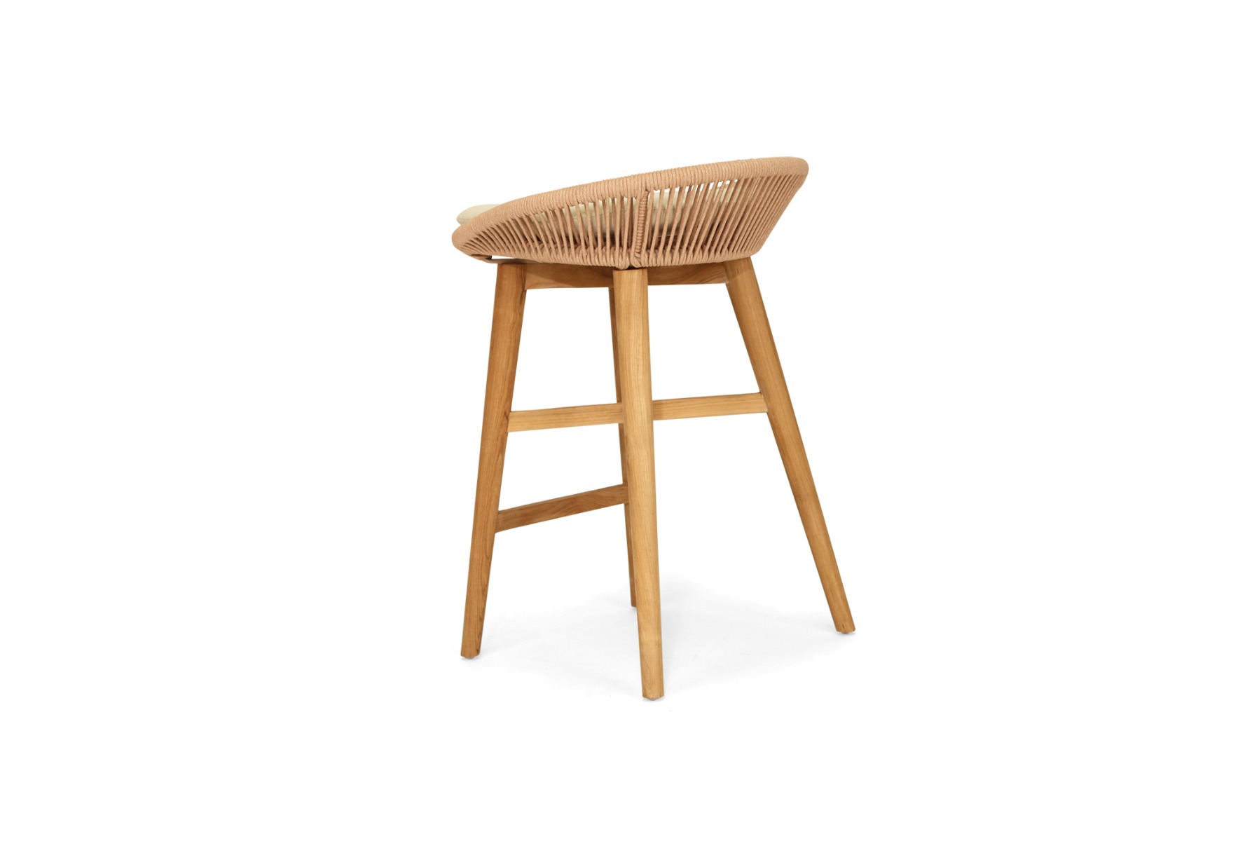 Taylor Backless Counter Stool Indoor/Outdoor Apricot, Width 51cm x Depth 52cm x Height 76cm - Image 5