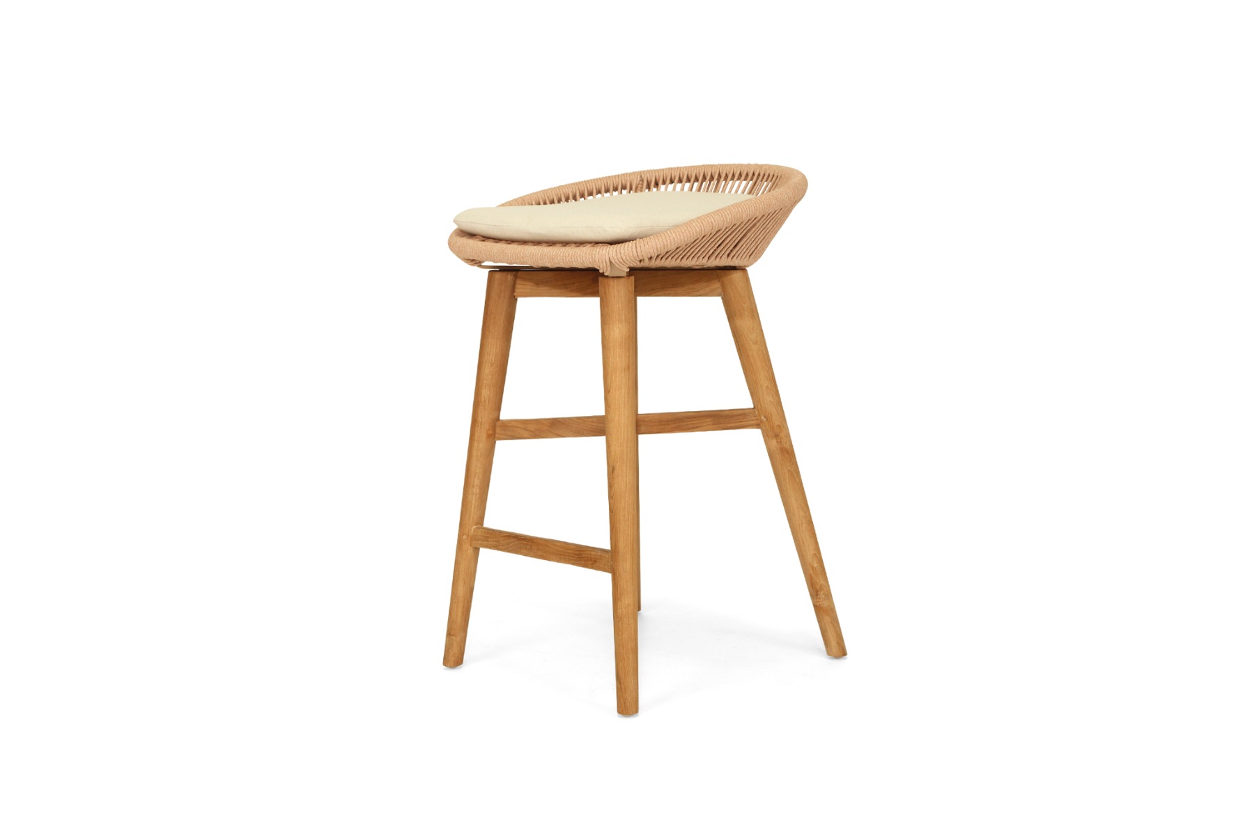 Taylor Backless Counter Stool Indoor/Outdoor Apricot, Width 51cm x Depth 52cm x Height 76cm - Image 8