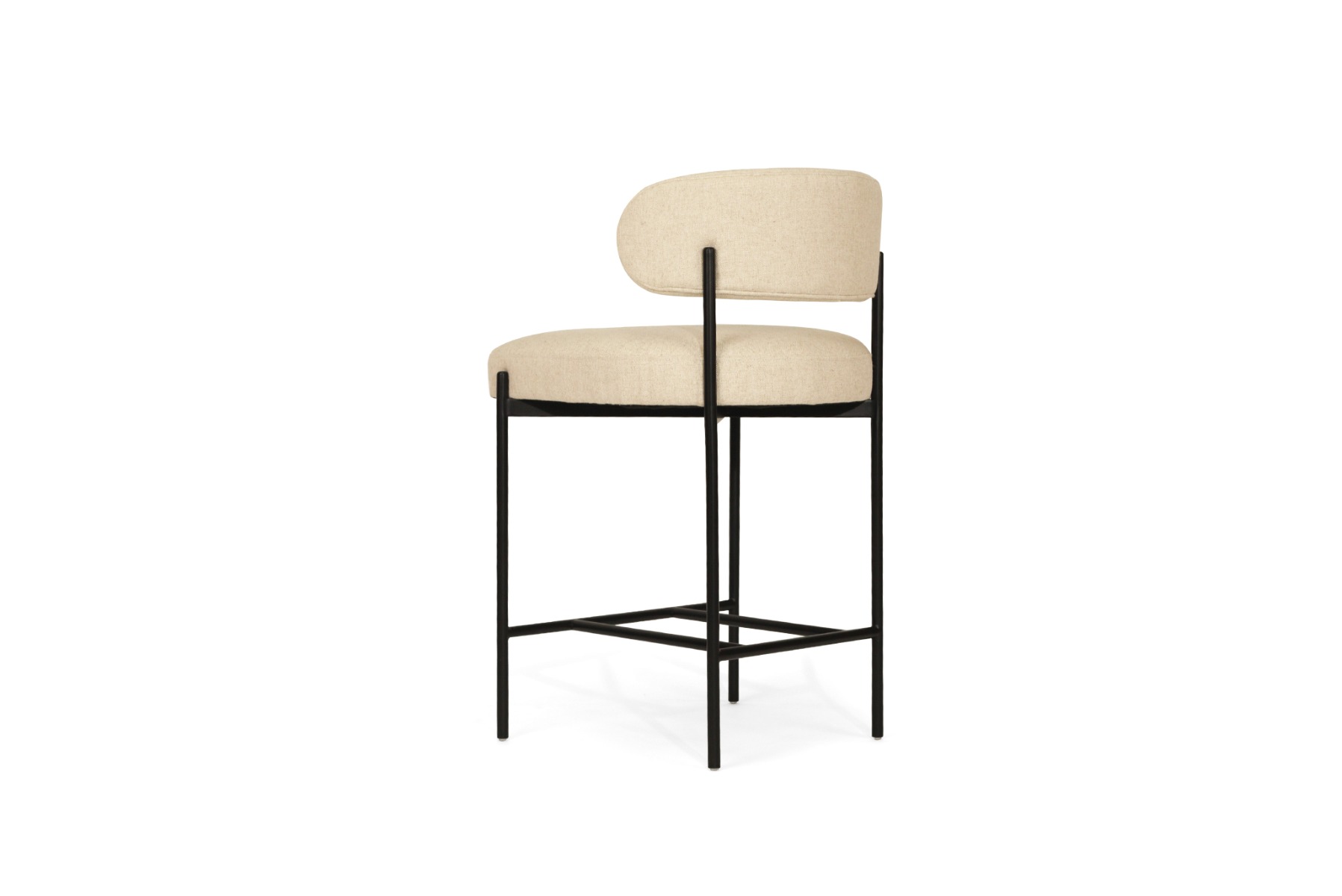 Soho Counter Stool Linen, W 55cm x D 52cm x H 91cm - Image 7