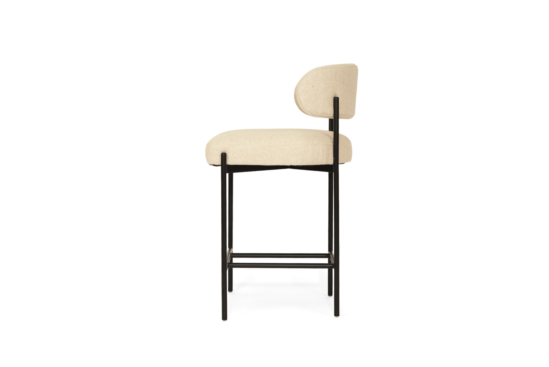 Soho Counter Stool Linen, W 55cm x D 52cm x H 91cm - Image 8