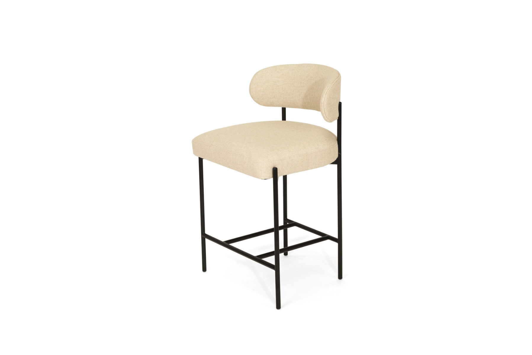 Soho Counter Stool Linen, W 55cm x D 52cm x H 91cm - Image 9