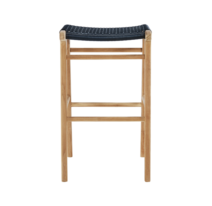 Zen Backless Bar Stool Black, W 45cm x D 40cm x H 78cm