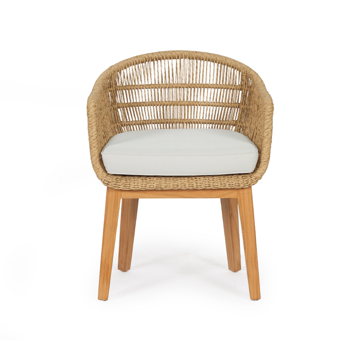 Koa Arm Chair Natural, Width 61cm x Depth 62cm x Height 81cm