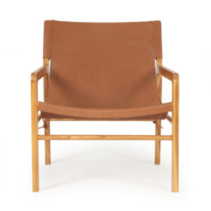 wp-image-tigress-62179.jpg Pasadena Leather Sling Chair Tan, Width 66cm x Depth 75cm x Height 75cm