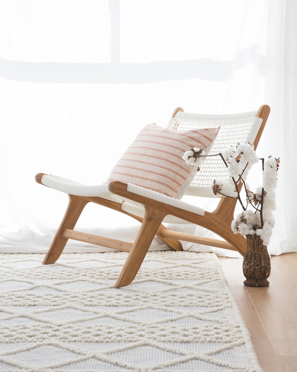 Zen Accent Chair White, W 66cm x D 82cm x H 72cm - Image 17