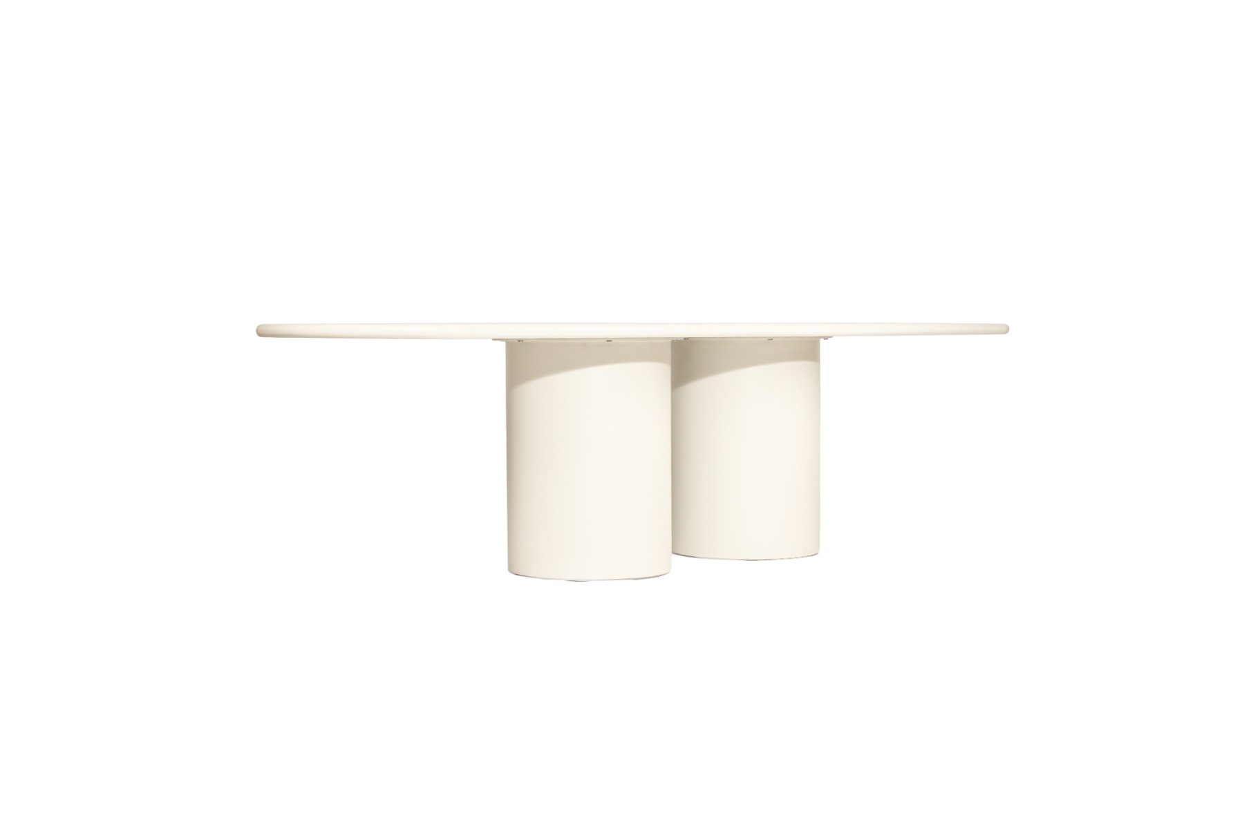 Lorenzo Organic Rectangle Dining Table Ivory, W 270cm x D 110cm x H 75cm - Image 2