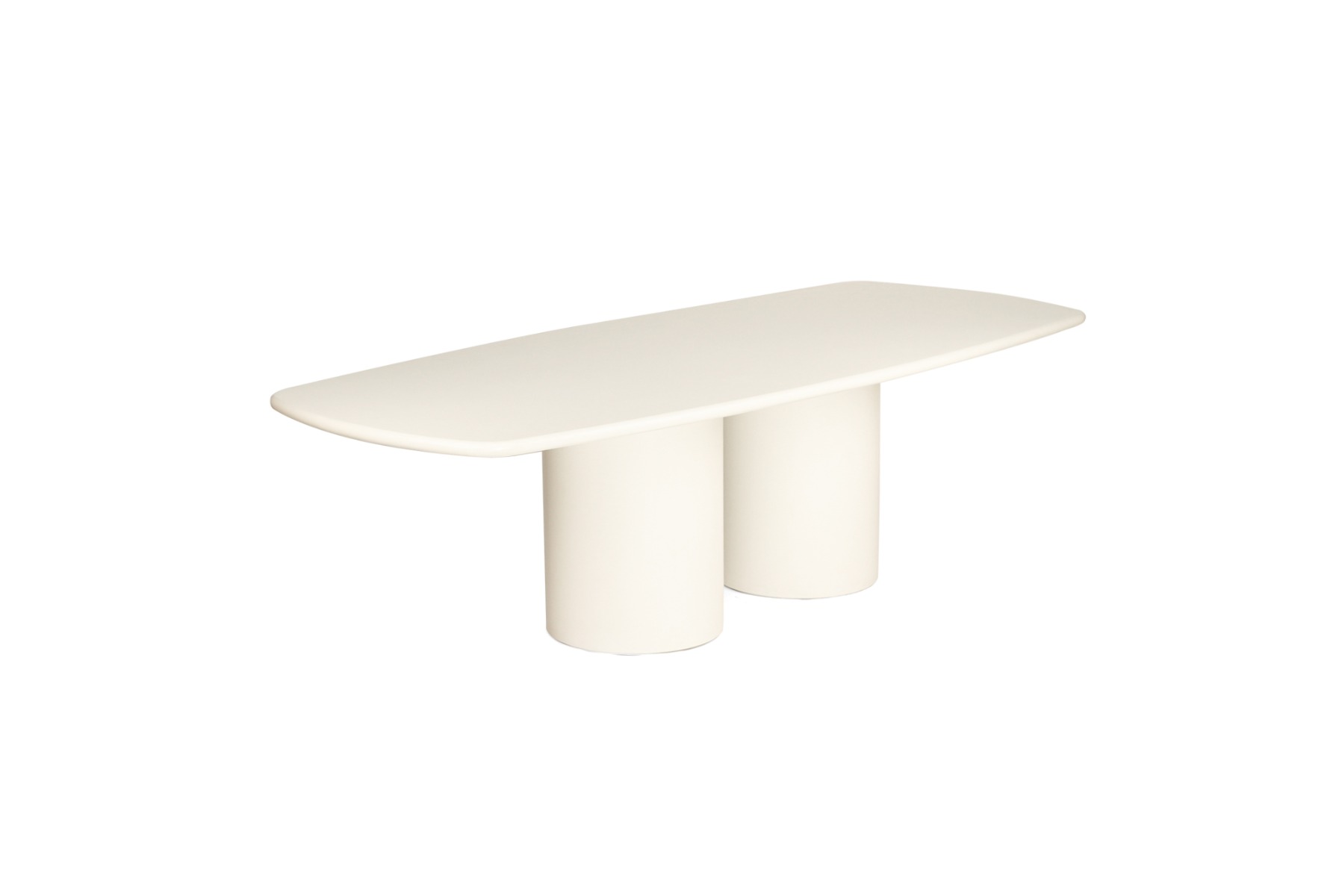 Lorenzo Organic Rectangle Dining Table Ivory, W 270cm x D 110cm x H 75cm - Image 3