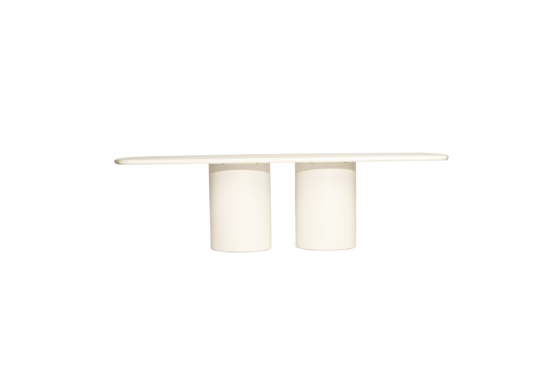 Lorenzo Organic Rectangle Dining Table Ivory, W 270cm x D 110cm x H 75cm - Image 4