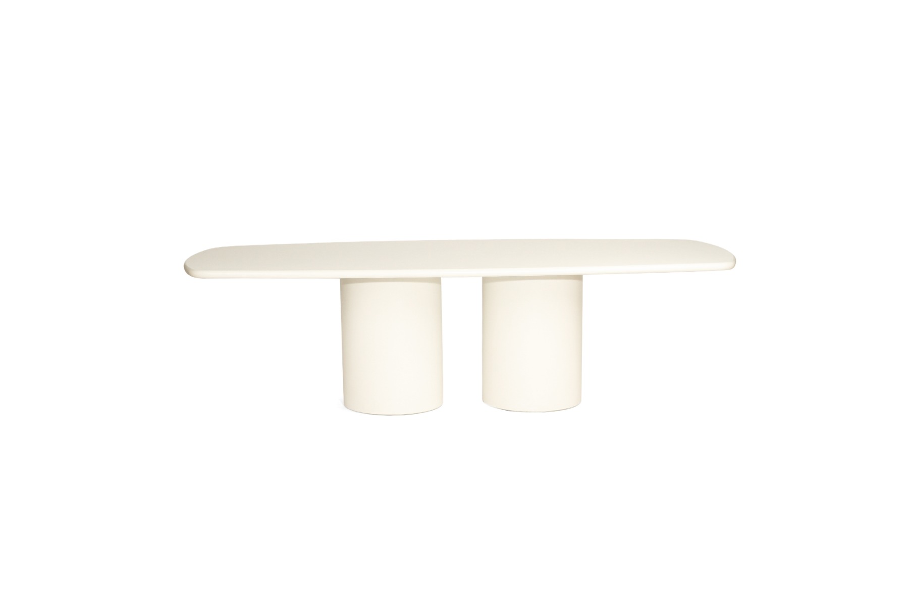 Lorenzo Organic Rectangle Dining Table Ivory, W 270cm x D 110cm x H 75cm - Image 5