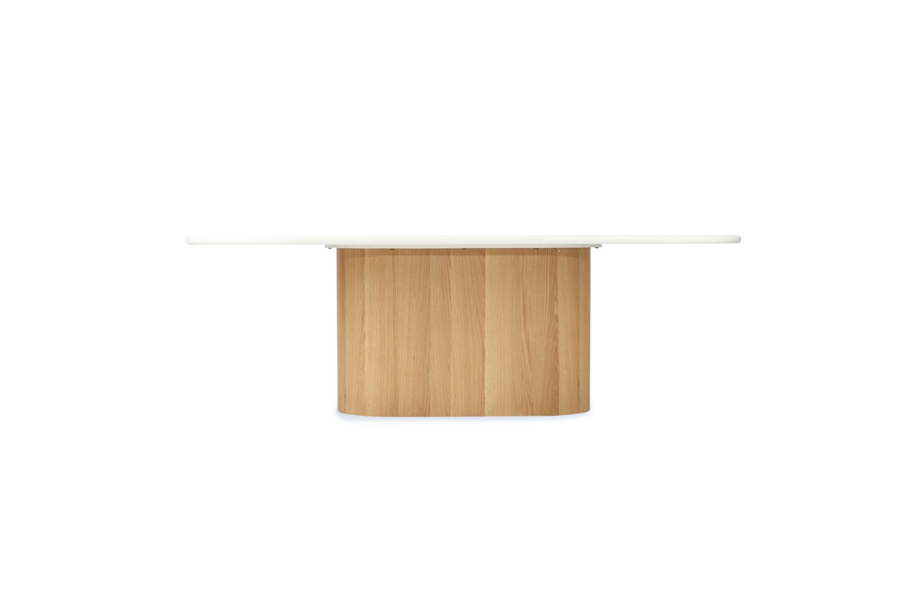 Harlow Oval Dining Table Natural Oak Base, Width 280cm x Depth 120cm x Height 76cm - Image 4