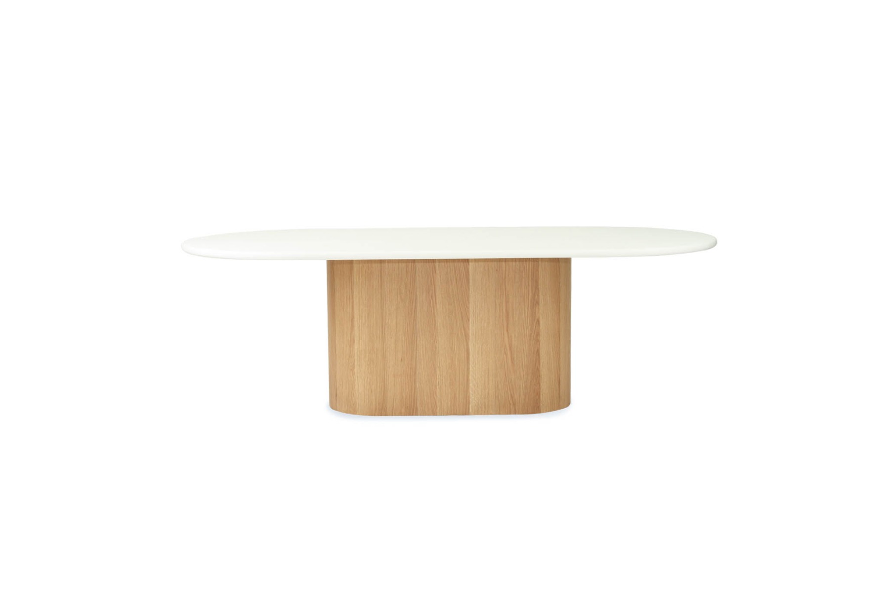 Harlow Oval Dining Table Natural Oak Base, Width 280cm x Depth 120cm x Height 76cm - Image 7
